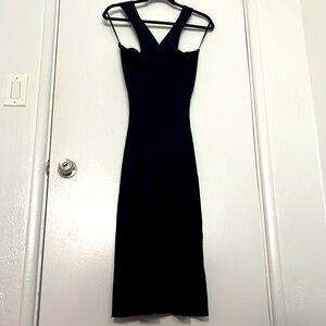 Dèluc ribbed black dress